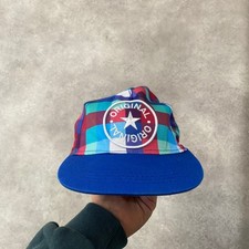 Original Baseball Cap Kids One Size Check Plaid All Over Print, Blue