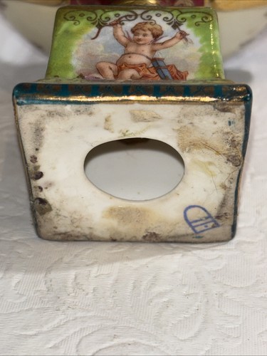 ROYAL VIENNA RENAISSANCE REVIVAL VICTORIAN DOUBLE HANDLE PORCELAIN CENTERPIECE - Foto 11 di 24