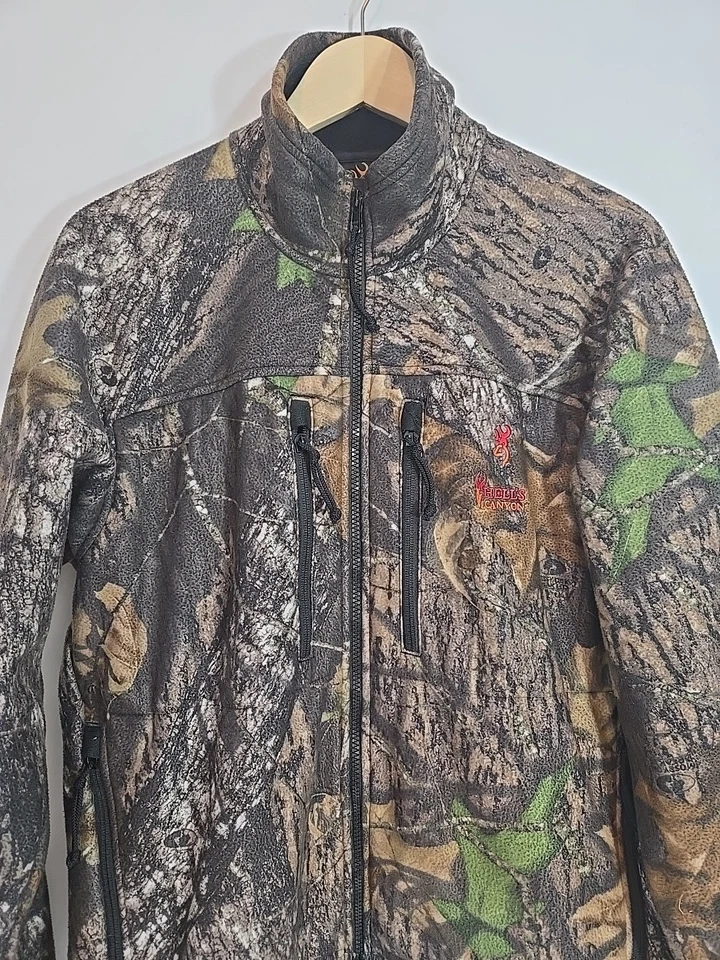 Browning Hells Canyon Zip Up Jacket Odor Smart Real Tree Camo Size Medium - Image 2 of 4