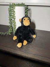 Aurora Black Monkey Plush Stuffed Animal 8  Chimpanzee Soft Toy Aurora World