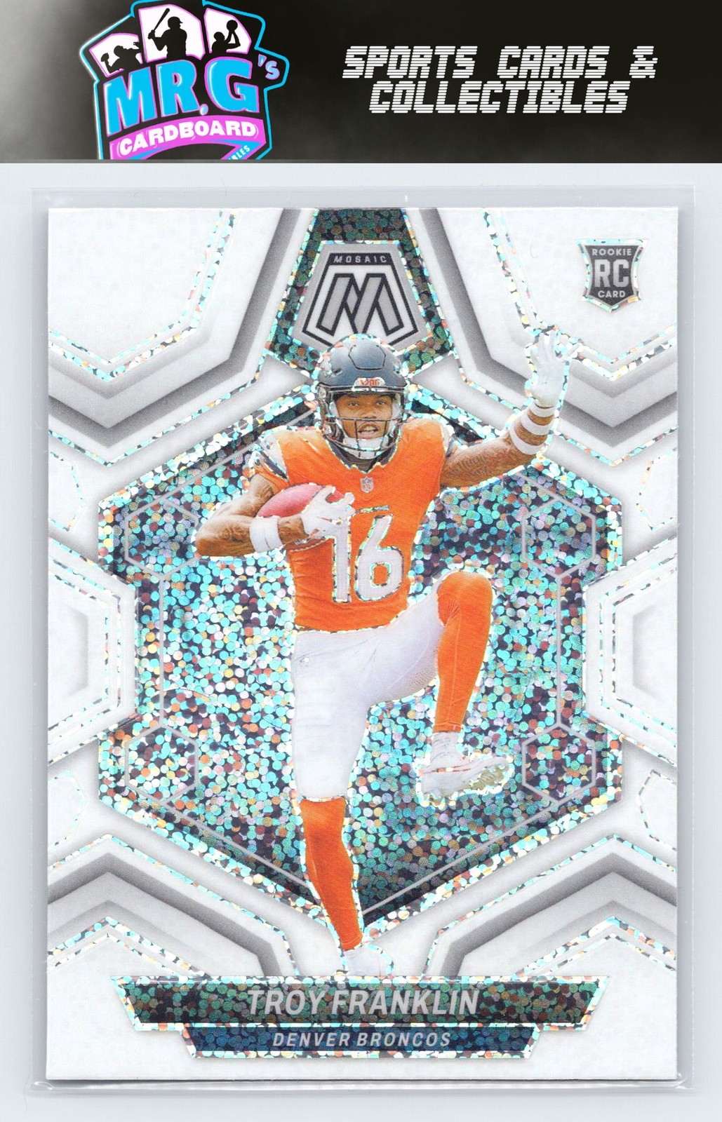 2024 Panini Mosaic #378 Troy Franklin White Sparkle