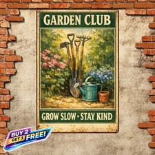 Gardening Because Murder Is Wrong Vintage 8x12 Metal Tin Sign Retro Decor