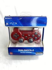 Official Sony PlayStation PS3 DUALSHOCK 3 Controller Red OEM New  Sealed Box 
