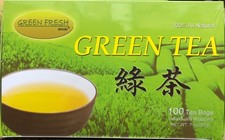 Green Fresh 100-Count Green Tea Bags 100 Natural Handpicked from Fujiang 7oz
