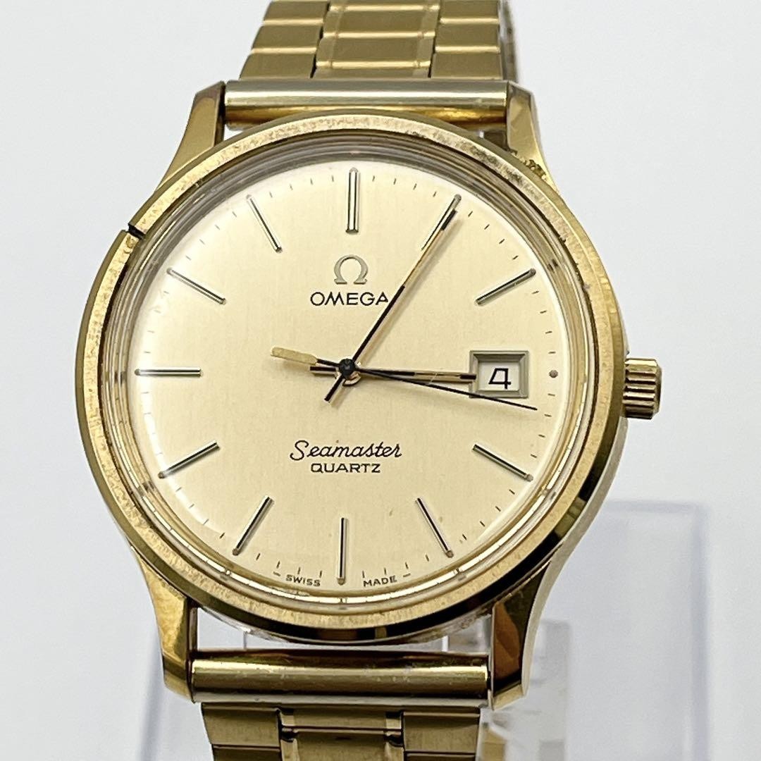 Vintage Omega Seamaster Quartz Gold Watch Rare Collectible