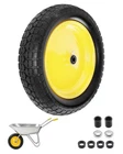 16 Inch Flat Free Tire 4.80 / 4.008 Wheelbarrow Tire Wheel 3 Inch Hub Kit