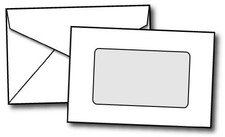 100 Mini Envelopes, 4.5 x 3 Inch White Window, Gift Card Business Card Use