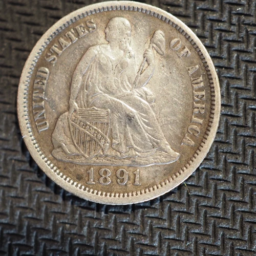 1891  **P** LIBERTY SEATED SILVER DIME ***NICE ***FREE SHIPPING X6502