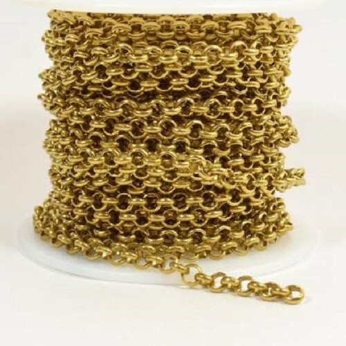 30Ft 3mm Brass Plated Rolo Chain - Jewelry Making, Crafting Supplies - Picture 1 of 2