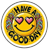 HAVE A GOOD DAY SMILEY FACE ENVELOPE SEALS LABELS STICKERS PARTY FAVORS
