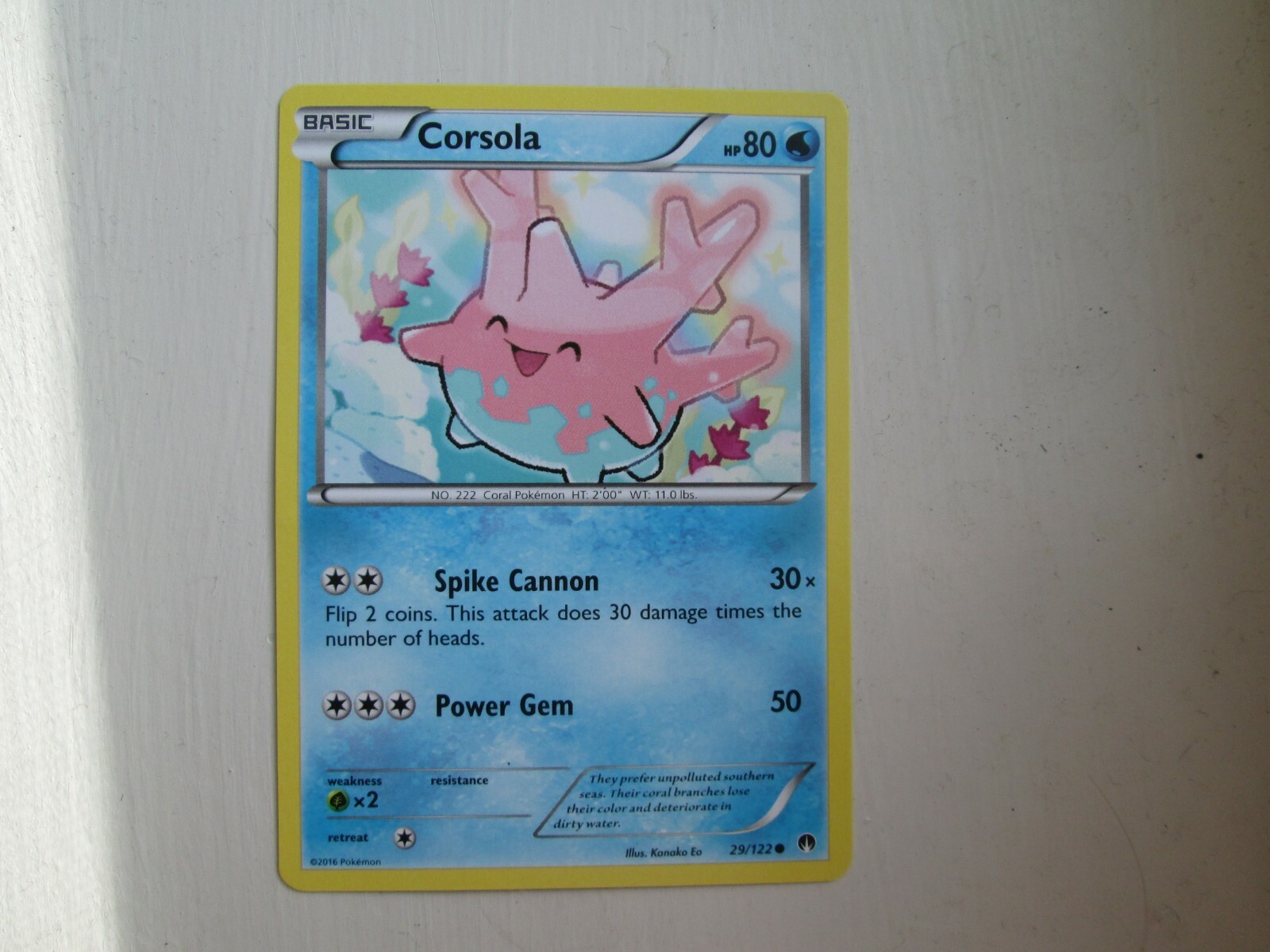 Corsola 29/122 Unlimited XY Breakpoint - NM (Near Mint)