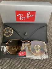 New Ray-Ban Hexagonal RB3548 Gradient Brown Sunglasses