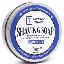 Taconic Shave Lavender Natural Handcrafted Shave Soap Made in US Large 4 oz Puck