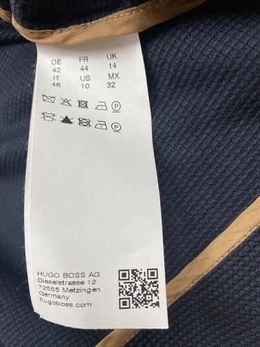 Hugo Boss strukturierter Blazer Jacke marineblau Damengröße 10 Medium kurz 445 $ - Bild 7 von 12