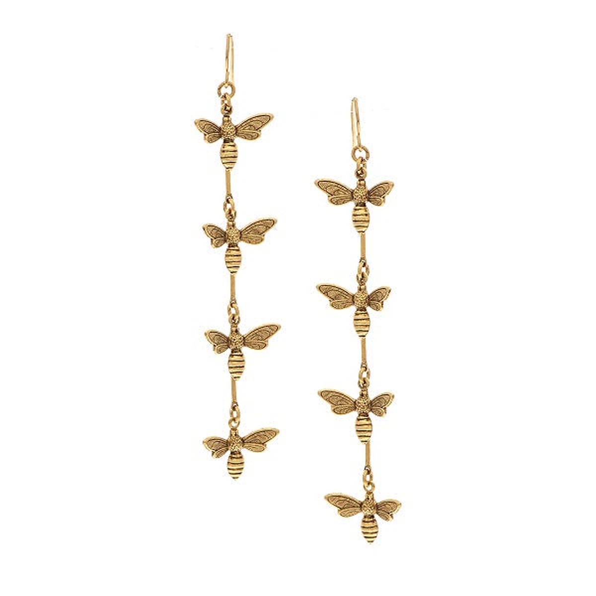Yochi NY Emery Bumble Bee Dangle Earrings in 22k Gold eBay