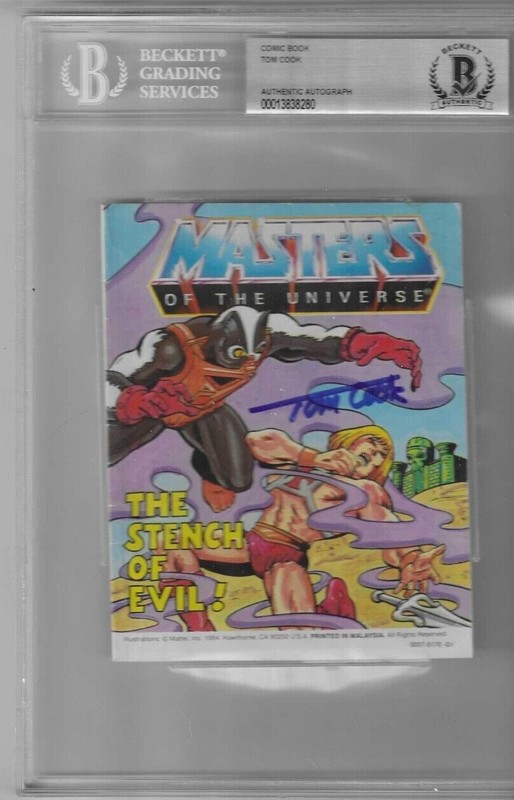 MOTU 1984 MINI COMIC SIGNED TOM COOK AUTOGRAPH The Stench of Evil Beckett