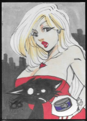 2023 5finity Webber's Pillow and Lucky SKETCH card - Tiffany Peek /20 drawn c