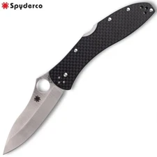 Spyderco EXCLUSIVE Centofante 3 CRUWEAR Blade Solid Carbon Fiber Handles C66CFP3