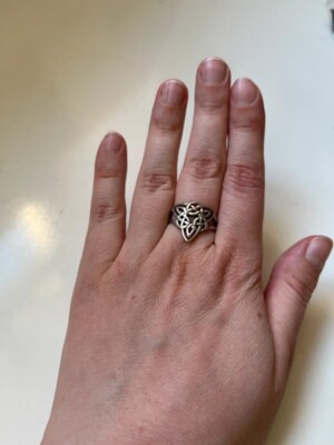 Elben celtic family knot witch Tribal Knoten sterling silber ring größe 60 Goth