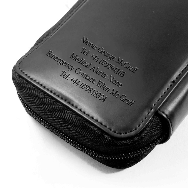 TUFF LUV Velo Pouch 31 Leather Cycle Bike Bag Black Up to 5.5