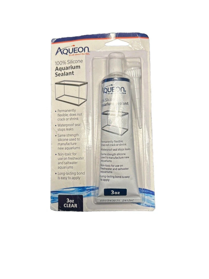 Lote de 4 Selladores Silicona Aqueon Acuario Transparente 3 Onzas Foto 4 de 4