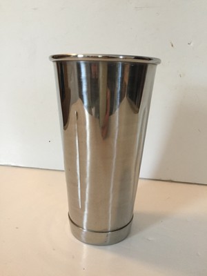 silver milkshake cup