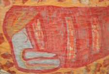 1994 Abstract Modernism original watercolor composition collage