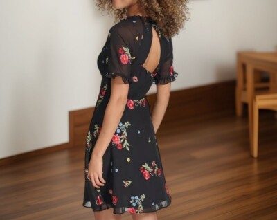 embroidered short dresses White Embroidered Mini Dress main image 0