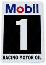 TIN SIGN Mobil 1 Oil Sign, Racing Motor Oil, Gas Station, Garage Auto Shop C551