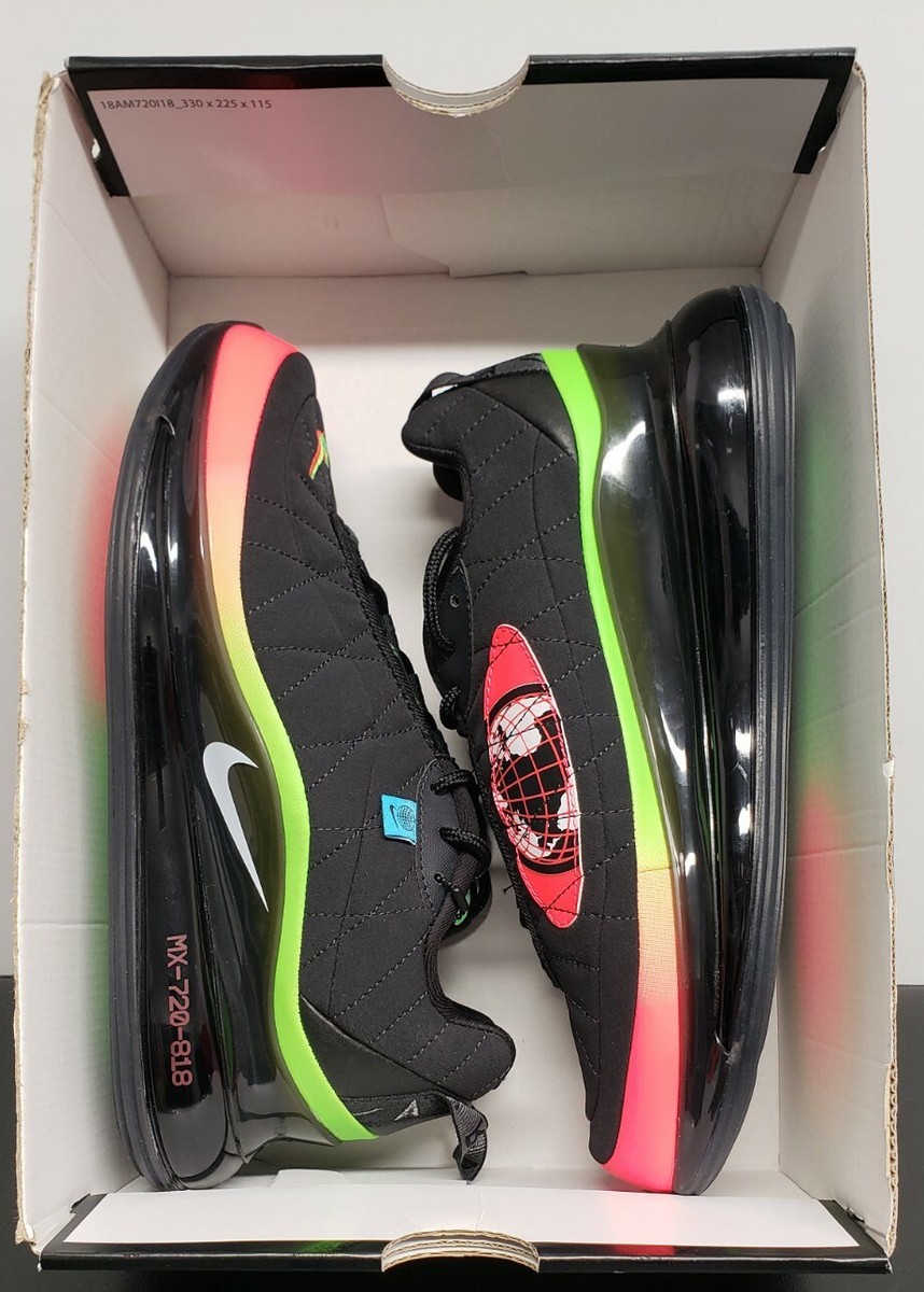 NIKE AIR MX 720-818 WORLDWIDE PACK BLACK GREEN CT1282-001 MENS SZ
