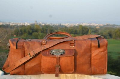 Leather Large Duffel Travel Gym Weekend Overnight Luggage Bag Men's First Choice