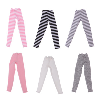 Puppenkleidung gestreift/einfarbig Strick Leggings für Blythe 1/6 BJD DOD SD Puppen Spielzeug