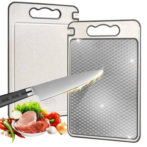 Titanium Cutting Boards Stainless Non Stick Chopping Board For Kitchen Camping