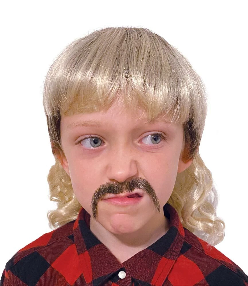 Mullet wig 2025 and mustache