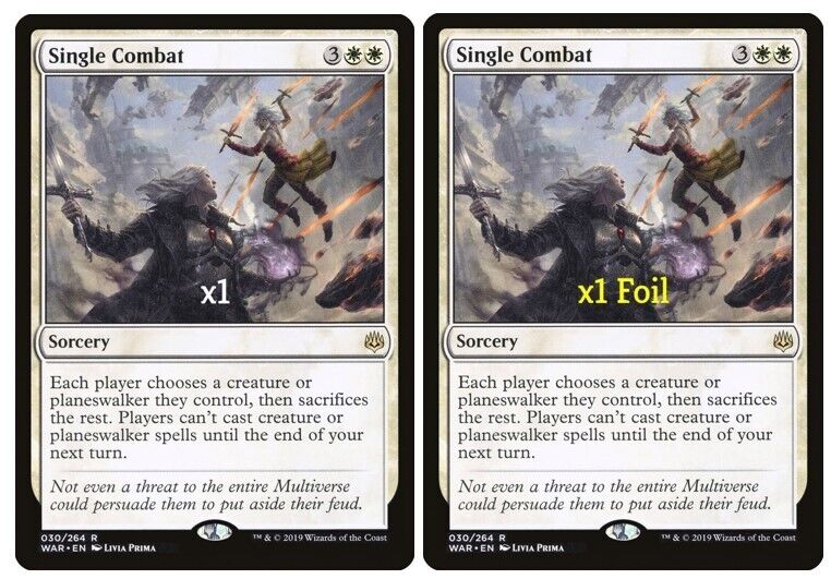 Single Combat 1x FOIL WAR MTG War of the Spark Rare MINT white Single Combat 1x FOIL WAR MTG War of the Spark Rare MINT white