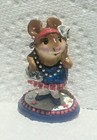 WEE FOREST FOLK   ZELDA  R/W/B  BLUE GLITTER DRESS MINT WITH BOX — photo 1