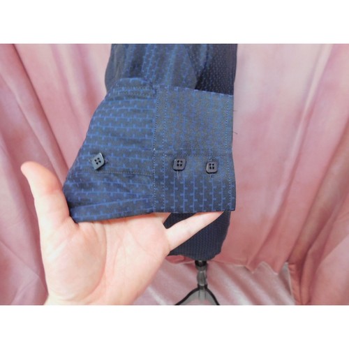 NWT ELIE BALLEH MILANO ITALY BUTTON UP MEN 18 BLUE MODERN FIT - Picture 7 of 14