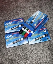 EXPO Low Odor Dry Erase Markers, Bullet Tip, Assorted Colors, 4 Packs 16 Total