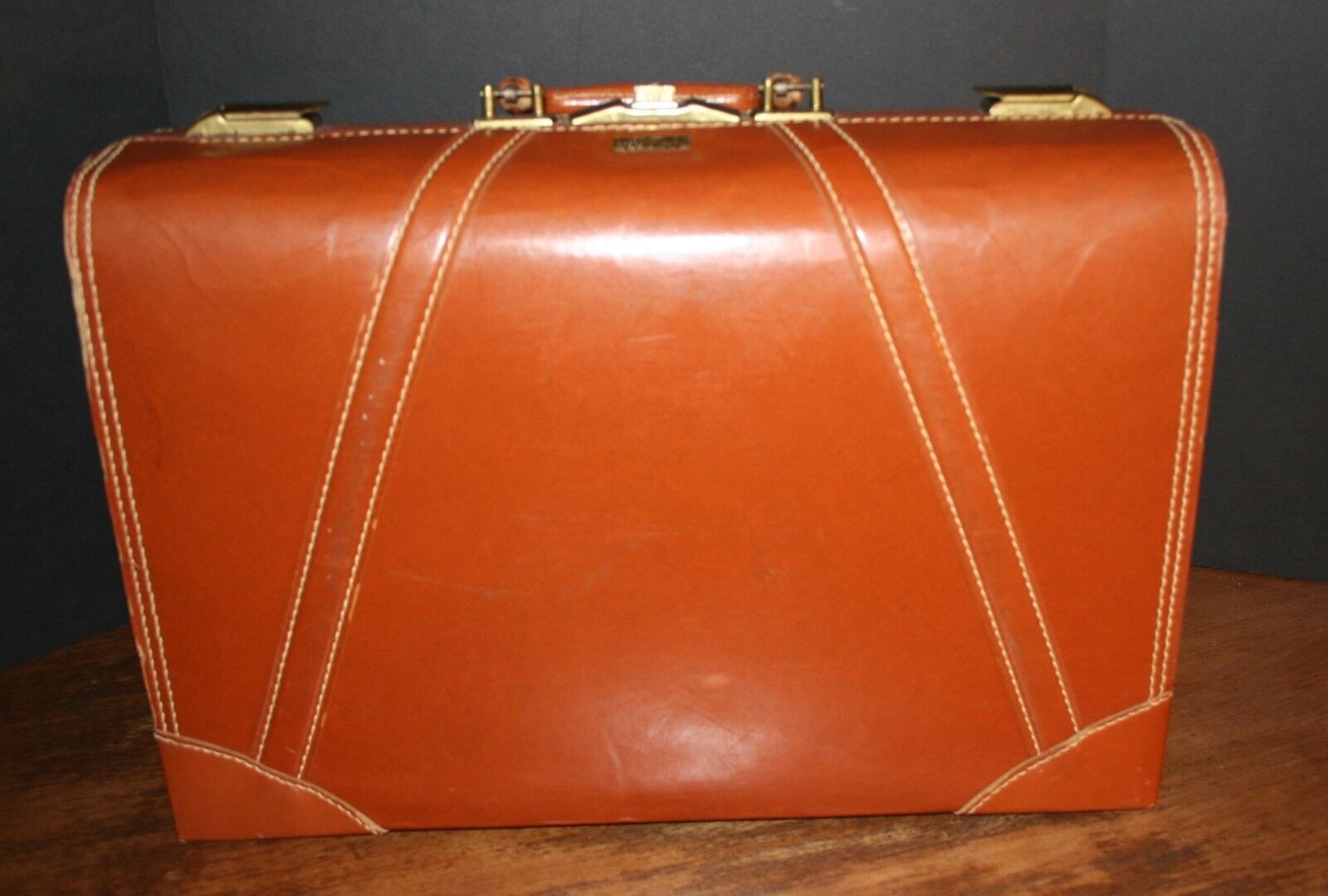 VTG Leather Suitcases Hard Shell RETRO AIRPAK PAIR 1950s eBay