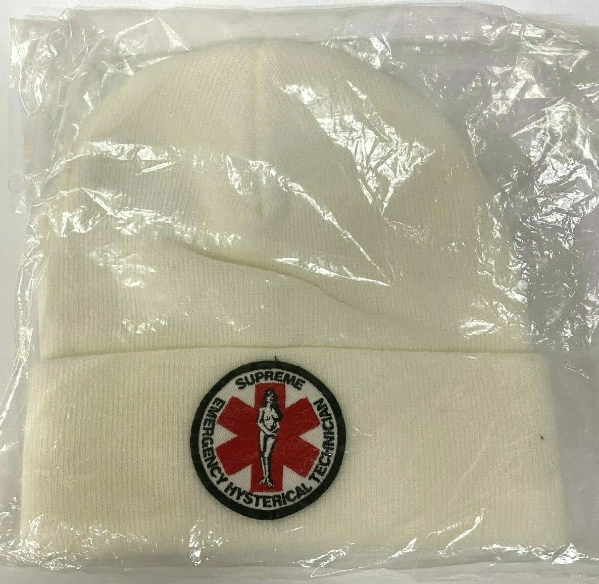 Supreme x Hysteric Glamour Beanie blanc NEUF 100 % authentique 
