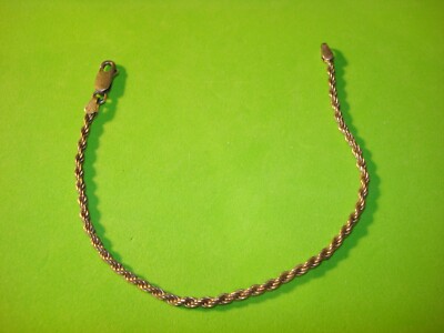 アクセサリー Vintage Italy Silver Chain Bracelet Vintage Rope Chain 925 Silver Italy Bracelet Stamped | eBay