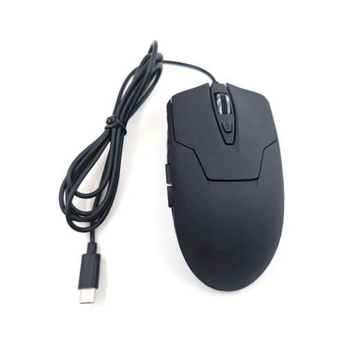Wired Gaming Mouse 2400DPI Optical 6 Button USB C Mouse With Blue RGB Light Mice - Picture 3 of 8