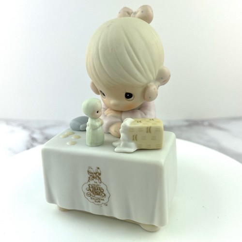 Precious Moments My Happiness 1989 Vintage Porcelain Enesco Figurine C0010 - Picture 3 of 12
