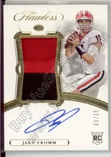 jake fromm rookie rc draft auto jersey patch georgia uga dawgs college 2C #/25