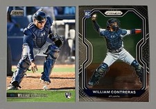 Two 2021 William Contreras Stadium Club & Priam Base Tier II RC Rookie