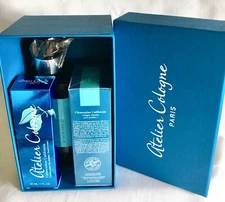 ATELIER COLOGNE CLEMENTINE CALIFORNIA GFT SET , SHOWER GEL, SPRAY & HAND CREAM