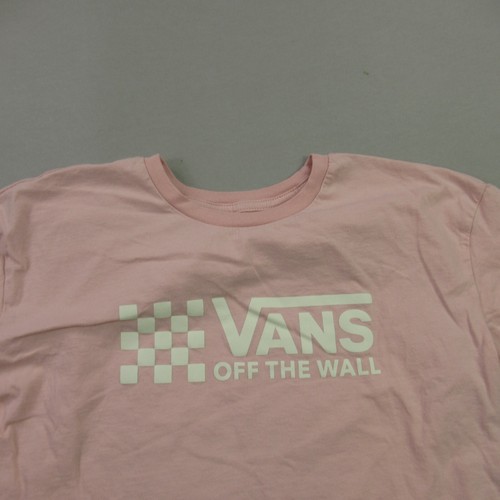 Vans Shirt Girls XS Short Sleeve Crew Neck Casual Lightweight Pink - Picture 3 of 8