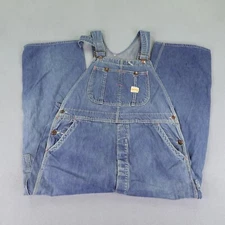 Vintage Pay Day Overalls Mens 38 Blue Denim Pennys Sanforized Jean Bib Carpenter