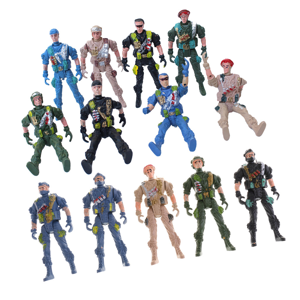 Plastic 9cm Special Force Action Figure Army Soldiers Toy - Pack