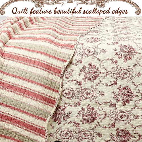 Cozy Line Bedding Sets King Claasic Cotton Washable Reversible Casual Floral - Afbeelding 5 van 5
